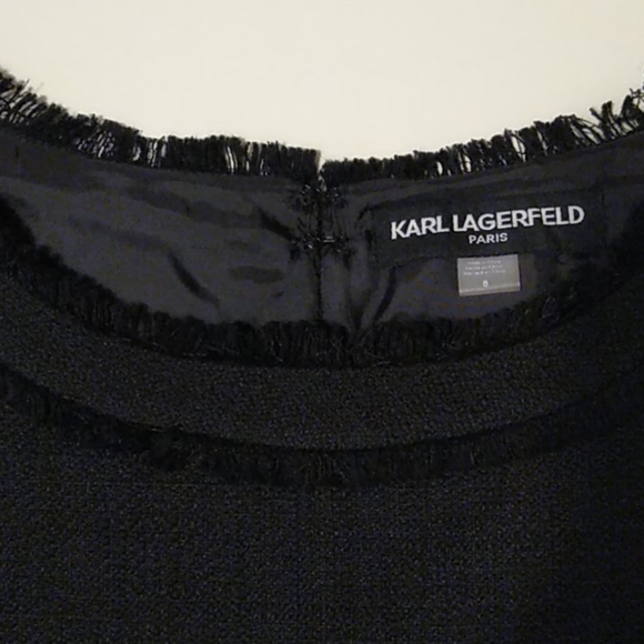 Karl Lagerfeld beautiful tweed black dress - Picture 9 of 15